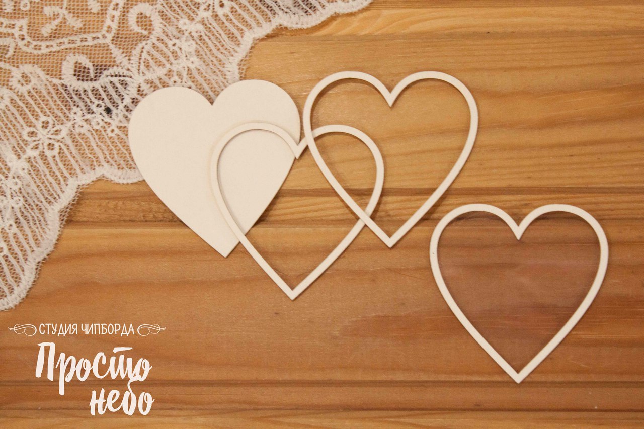 Чипборд Просто Небо. Шейкер "Сердечко"