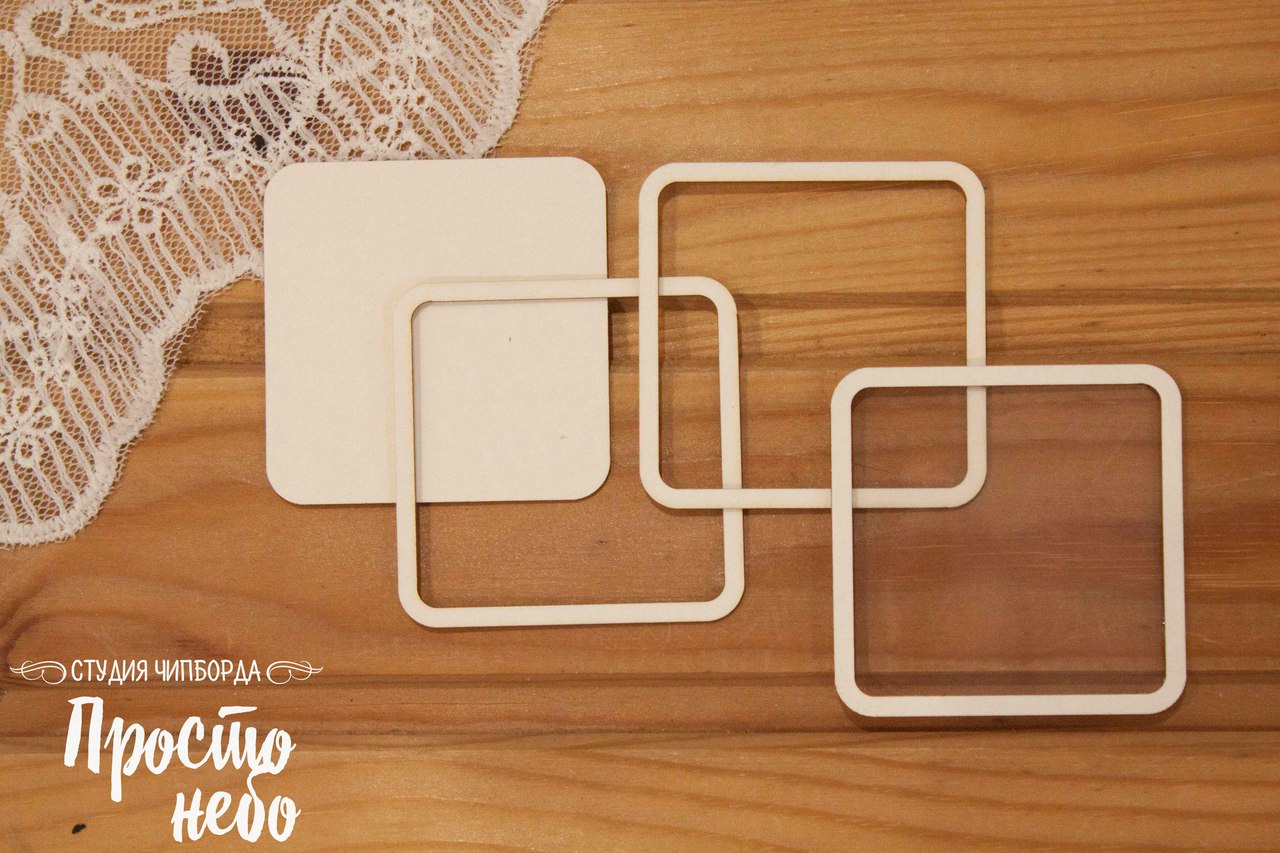 Чипборд Просто Небо. Шейкер "Квадрат"