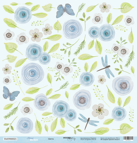 Бумага Scrapмир "Mommy's Hero",Цветы (SM336)