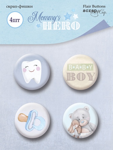 Набор фишек ScrapМир "Mommy's Hero"