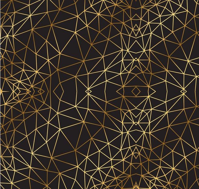 Бумага для скрапбукинга АртУзор с фольгированием "Иллюзия" сетка на чёрном (ART576)