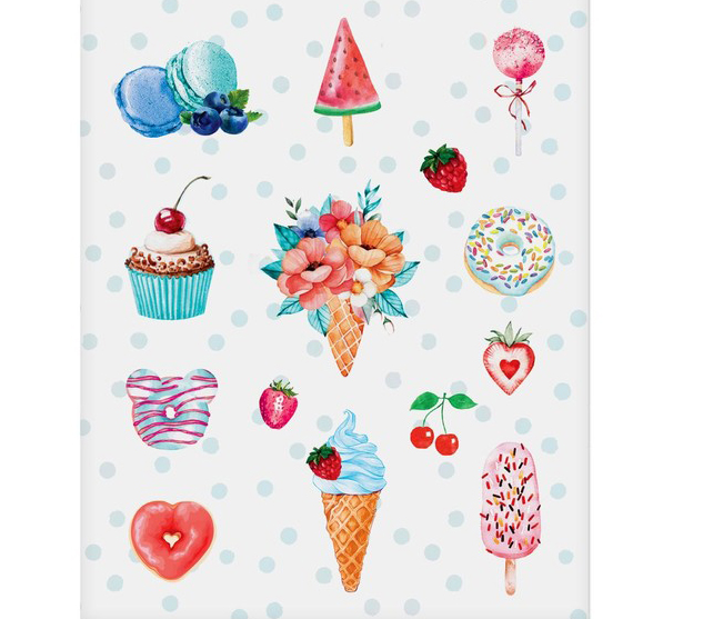 Наклейки бумажные Артузор "Вкусняшки"