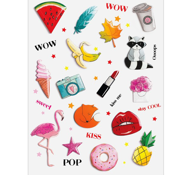 Наклейка Артузор "Значки" 14 х 21 см