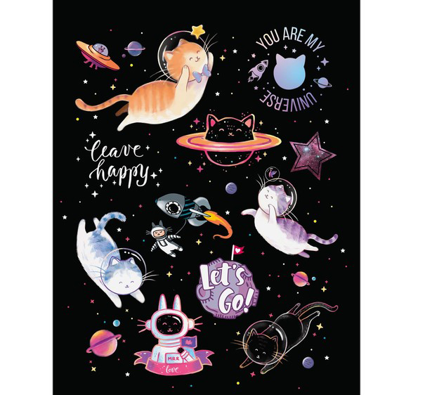 Наклейка Артузор "Космокотики" 14 х 21 см