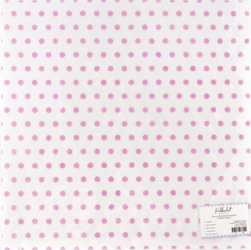 Веллум с флоковым напылением Polkadot "Розовый горошек"