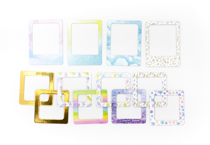Набор рамочек из чипборда Polkadot "Единорожки"
