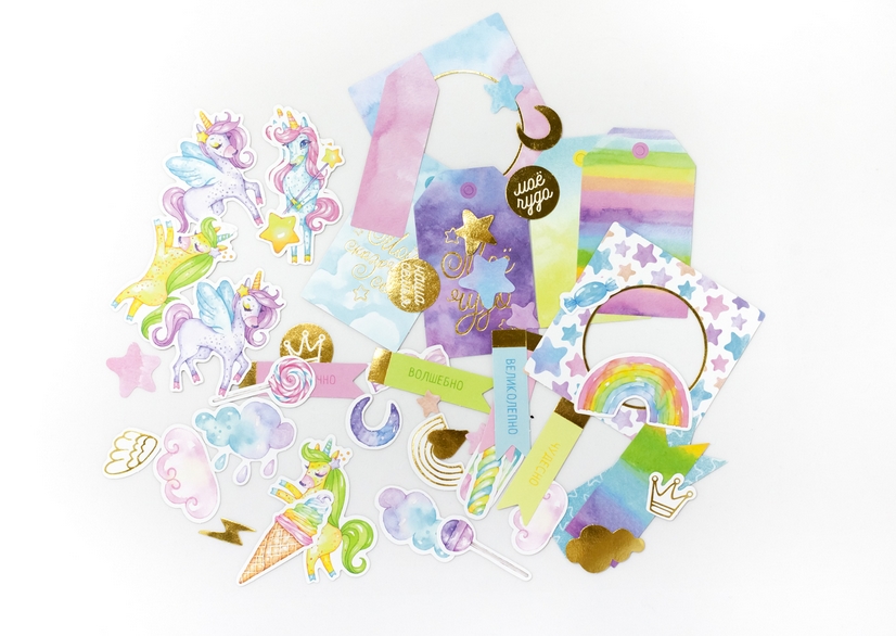 Набор картонной вырубки Polkadot "Единорожки"