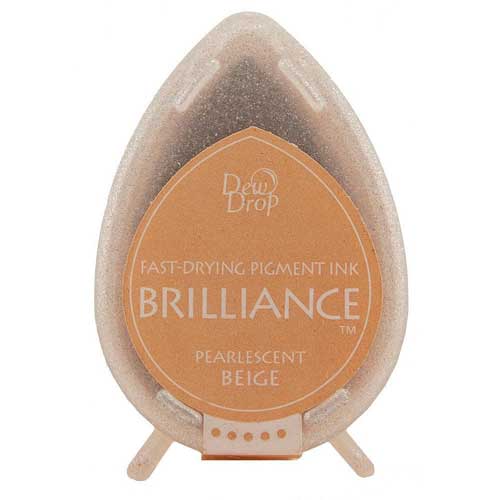 Чернильная подушечка капля "Brilliance".Цвет перламутровый бежевый.
