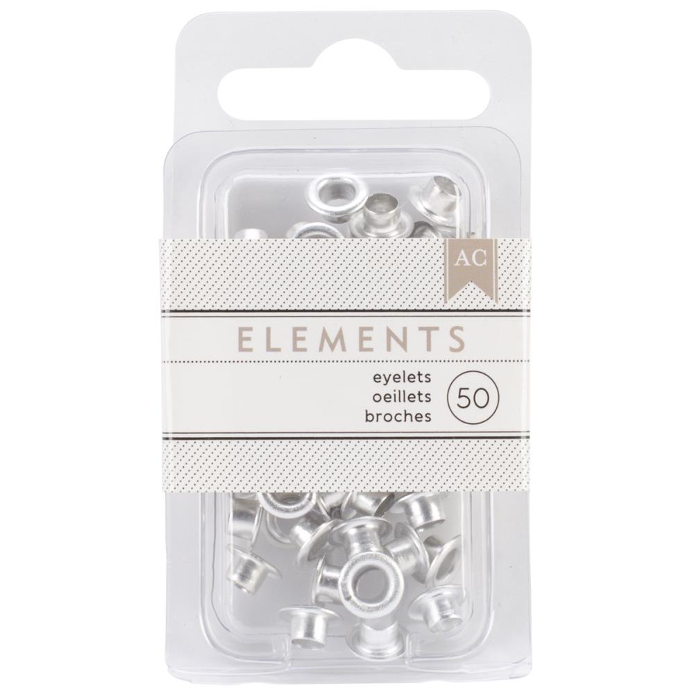 Набор люверсов 4,8 мм American Crafts. Цвет серебряный