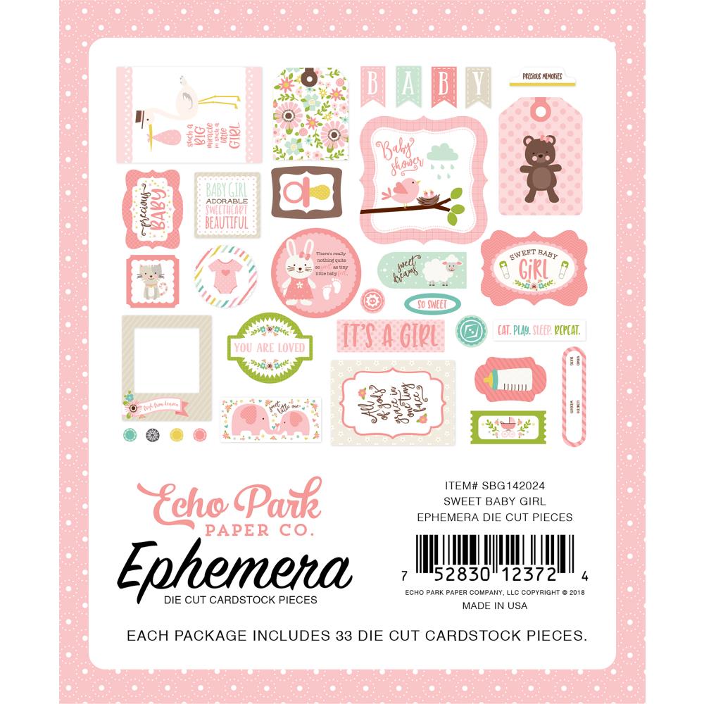Картонная вырубка Echo Park "Sweet Baby girl"