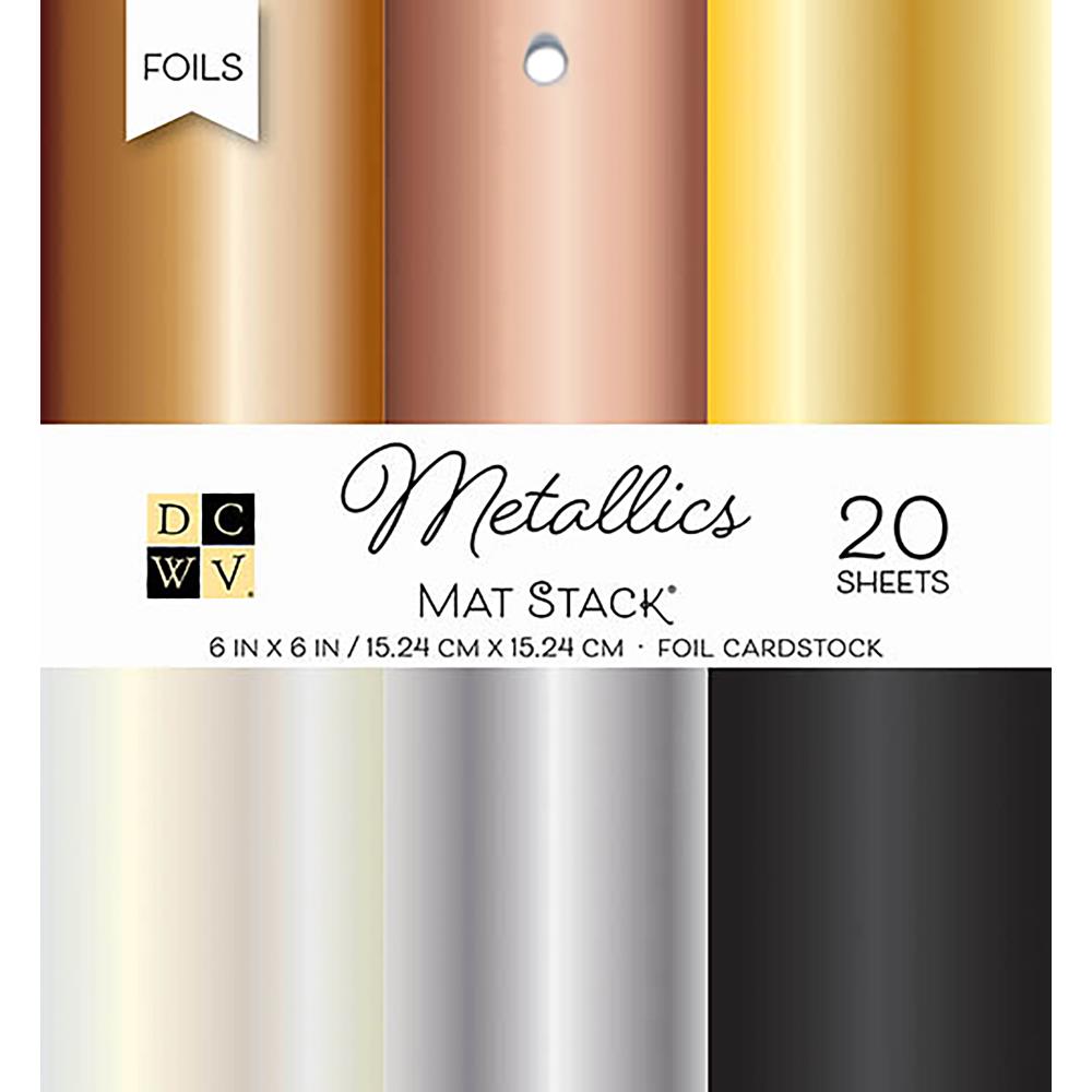 Набор бумаги 15 х 15см DCWV "Metallics"