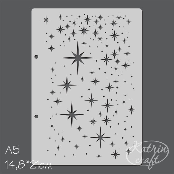 Трафарет Katrin craft А5 "Звездная пыль"