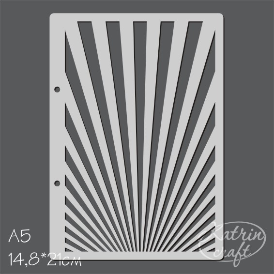 Трафарет Katrin craft А5 "Лучи вертикальные"