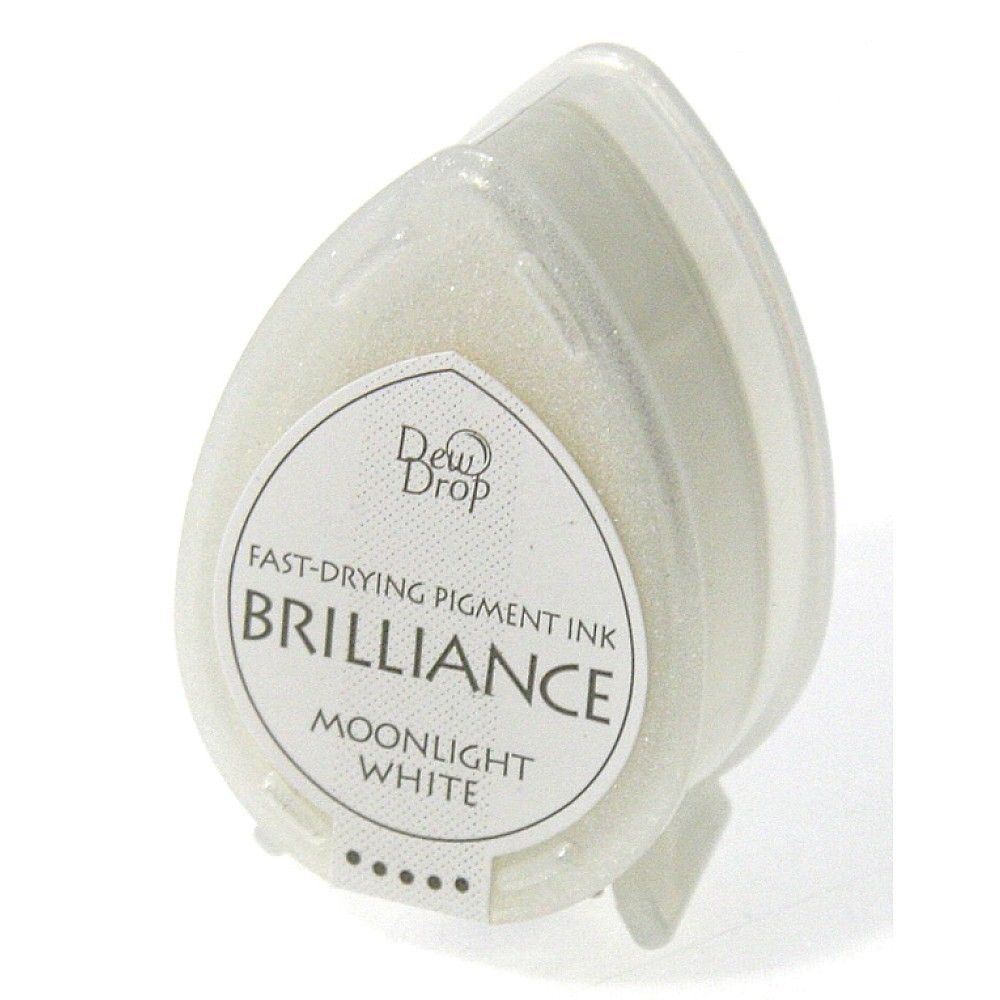 Чернильная подушечка капля "Brilliance".Цвет лунный белый.