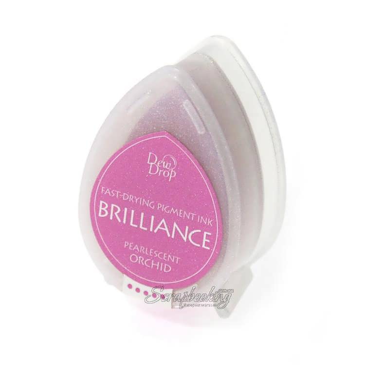 Чернильная подушечка капля "Brilliance".Цвет перламутровая орхидея.