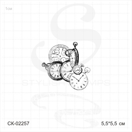 Штамп Stylish Stamps "Композиция из карманных часов мал"