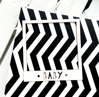 Чипборд WoodCraft "Полароид BABY"