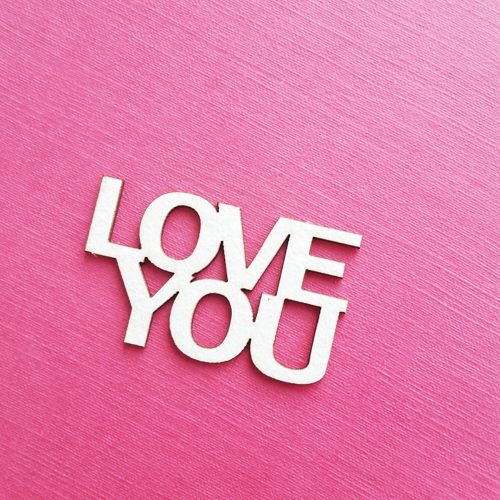 Чипборд WoodCraft "Love you"
