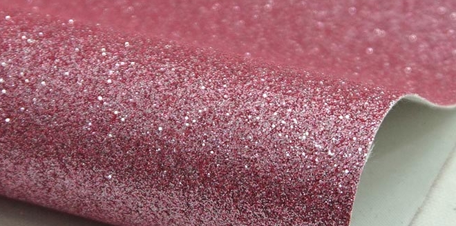Ткань с глиттером 35 х 50 см , цвет розовый