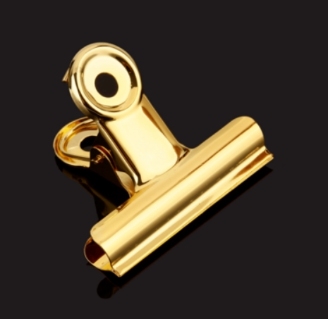 Зажим для планшета 8 см, цвет золотой