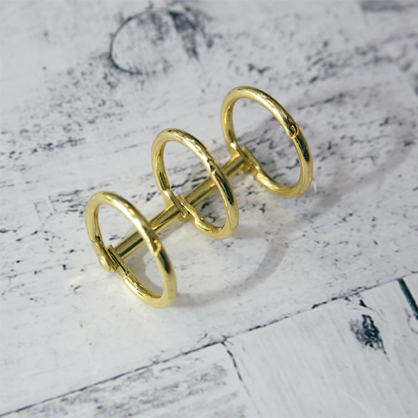 Кольца разьёмные 2 см НА ПЛАНКЕ, цвет золотой