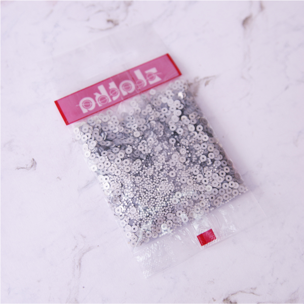 Пайетки мелкие Zlatka "Серо-серебряные" (№02)