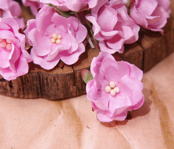 Цветок жасмина 3 см, 1 шт, цвет розово-сиреневый