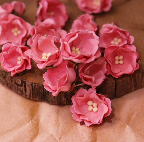 Цветок жасмина 3 см, 1 шт, цвет бледный коралловый