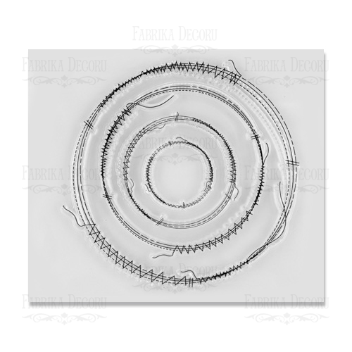 Набор штампов Фабрика Декору " Рамки круги строчка"