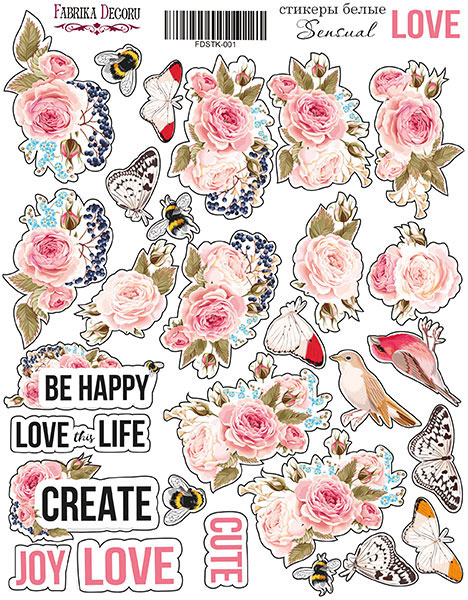 Наклейки бумажные Фабрика Декору "Sensual Love"