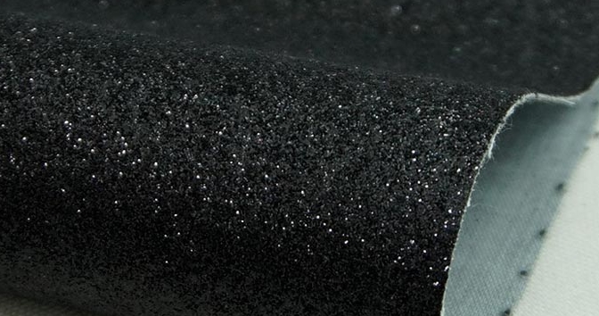 Ткань с глиттером 35 х 50 см , цвет чёрный