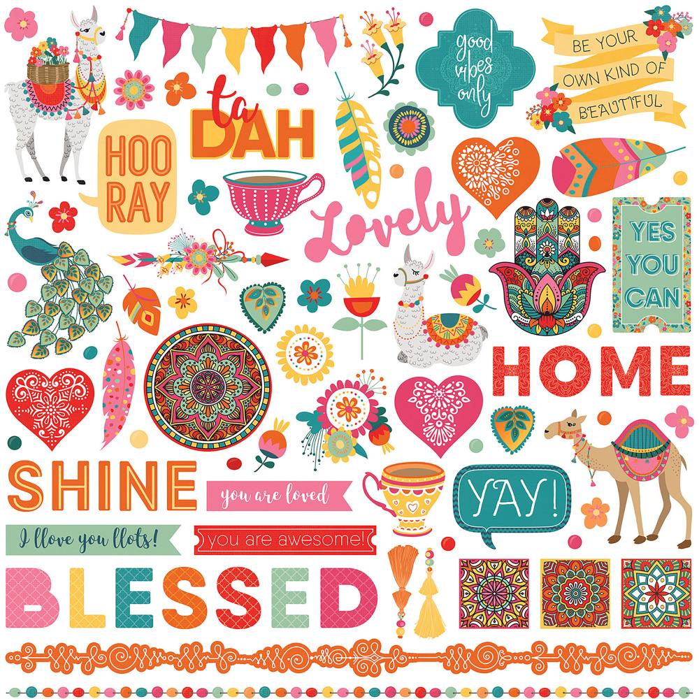 Картонные наклейки Photoplay "Paprika", 30 х 30 см