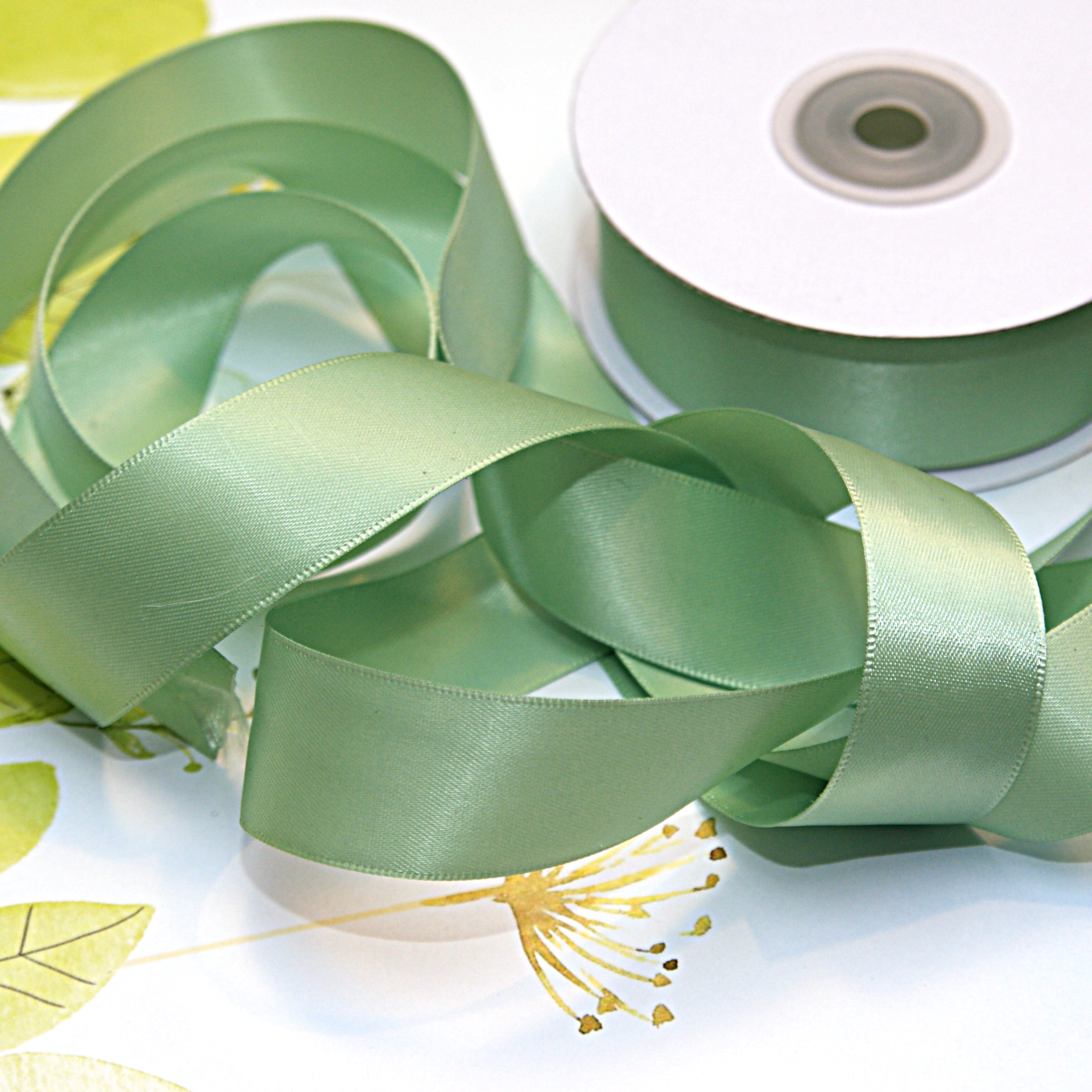 Лента сатиновая 2,5 см. Цвет салатовый