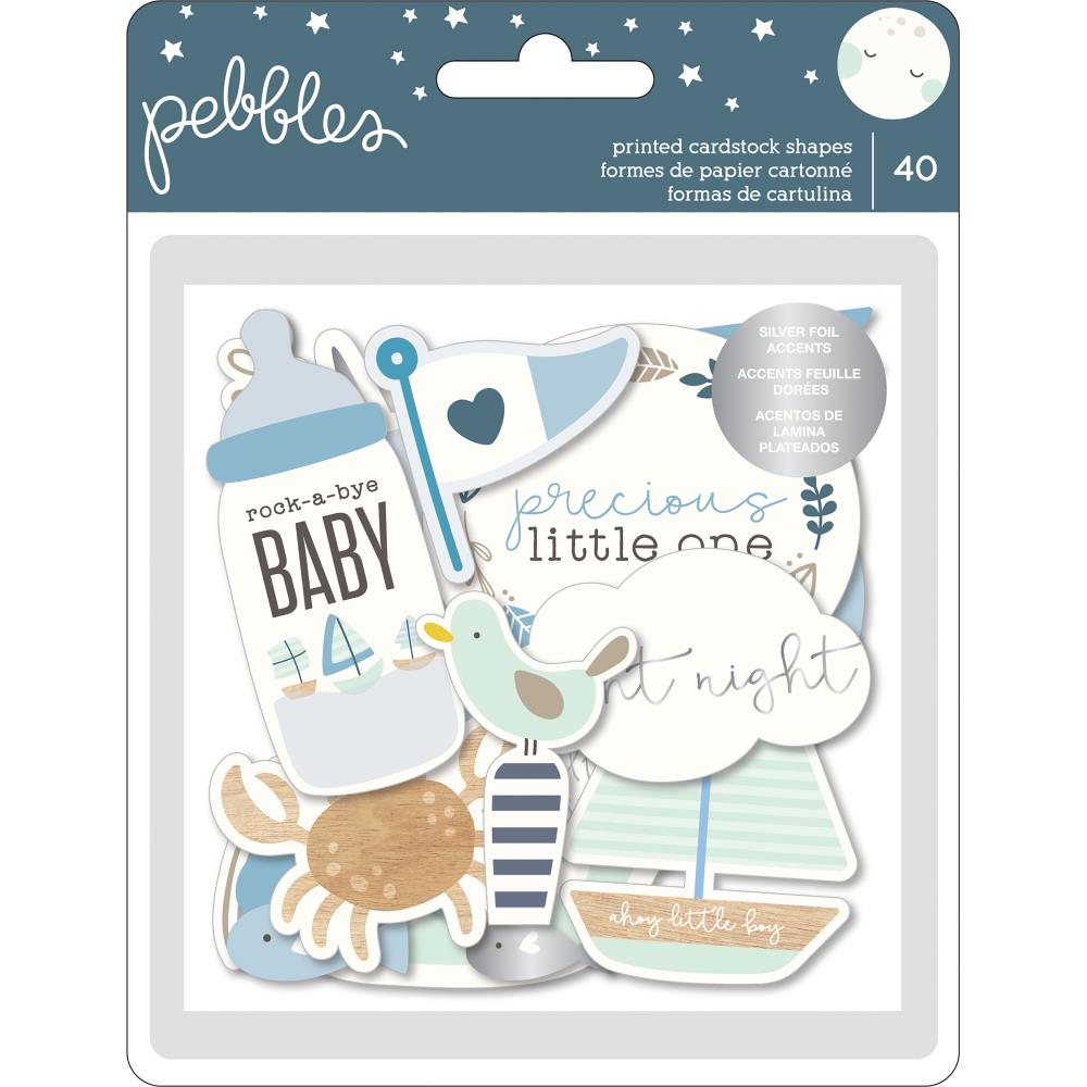 Набор картонной вырубки Pebbles "Night Night Baby Boy"
