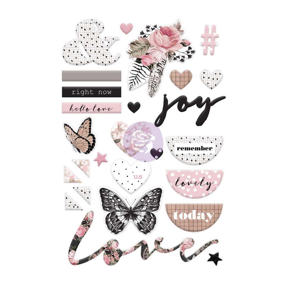 "Пухлые" Puffy наклейки Prima Marketing "Amelia Rose"