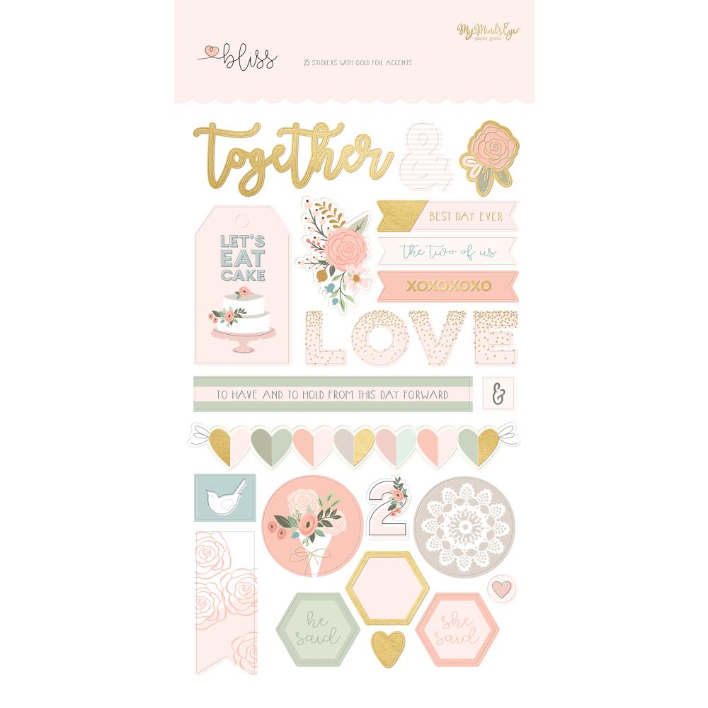 Наклейки My Minds Eye "Bliss" ,15 х 30 см