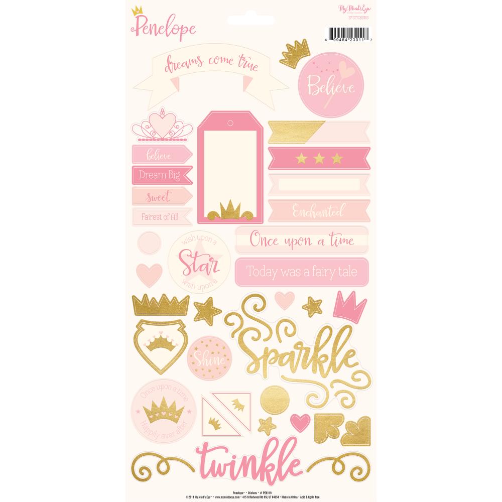 Наклейки My Minds Eye "Penelope" ,15 х 30 см