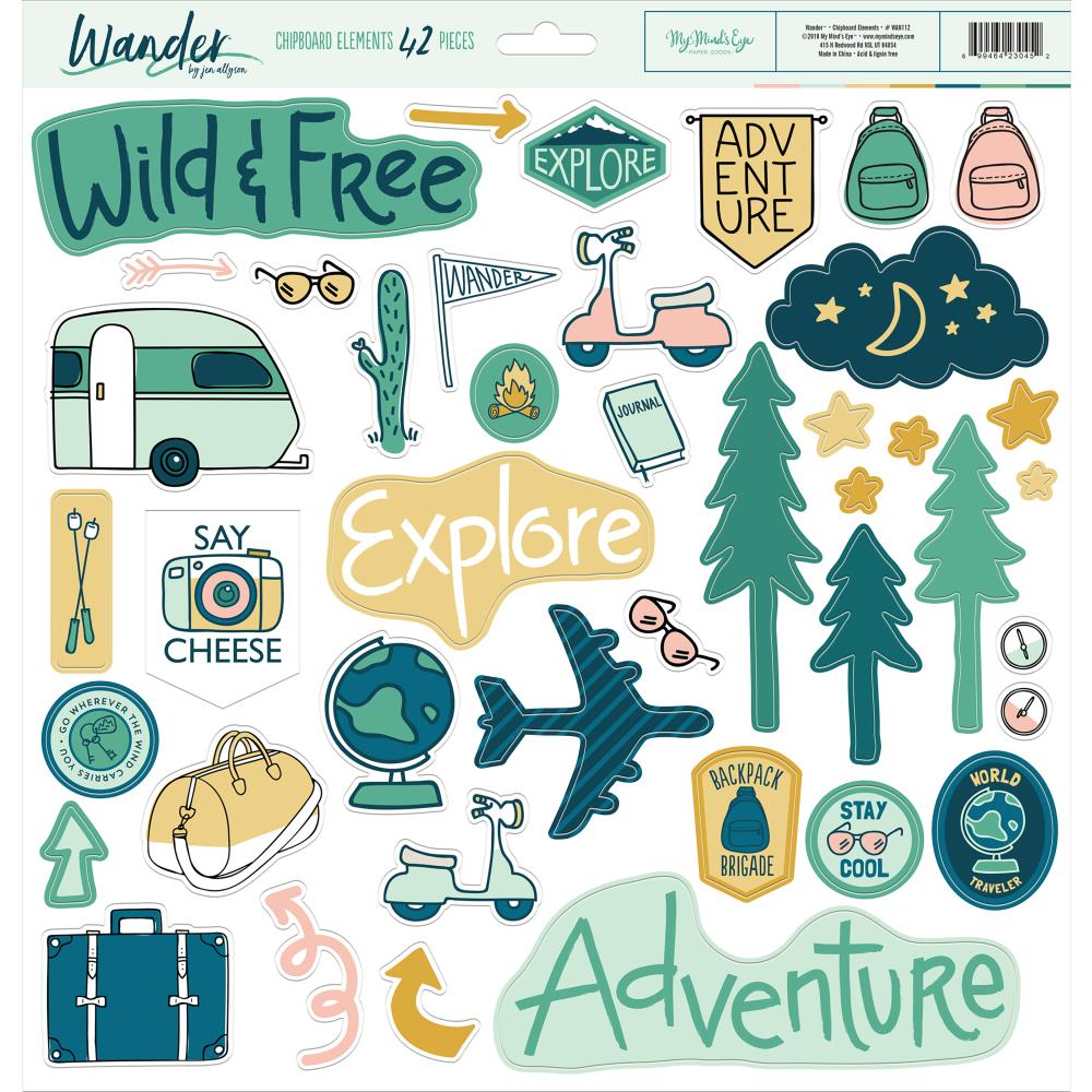 Чипборд My Minds Eye "Wander"