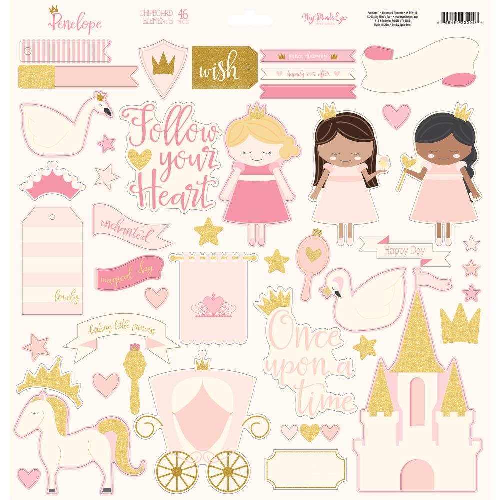 Чипборд My Minds Eye "Penelope", 30 х 30 см