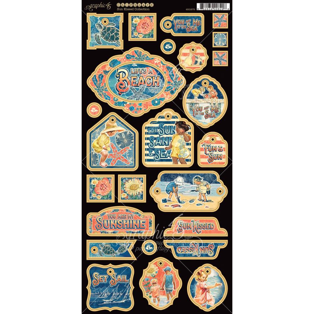 Чипборд Graphic 45 "Sun Kissed",15 х 30 см