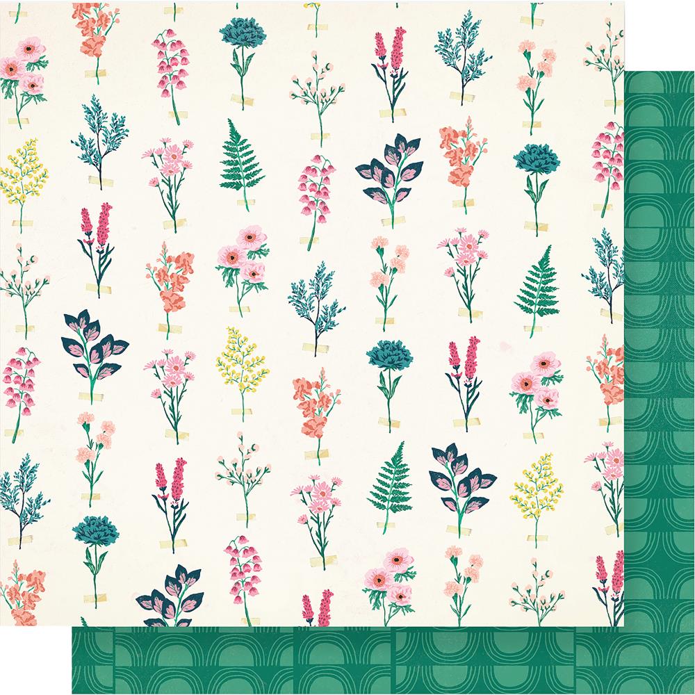 Двусторонняя бумага Crate Paper "Flourish"Perennial (Crate88)
