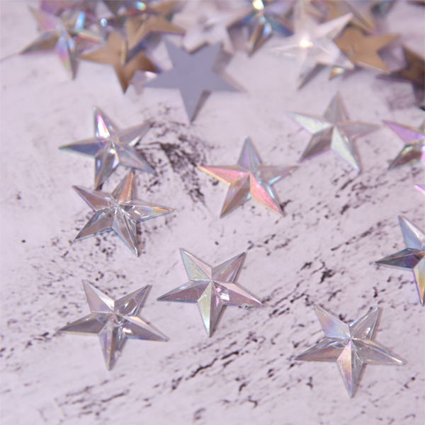 Декор "Звёздочка" 2 см , цвет перламутр (690)
