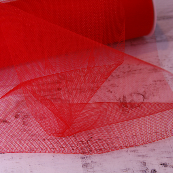 Тюль-сетка 22 см, цвет красный