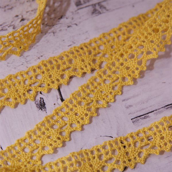 Кружево вязаное 18 мм, цвет жёлтый (7883982)