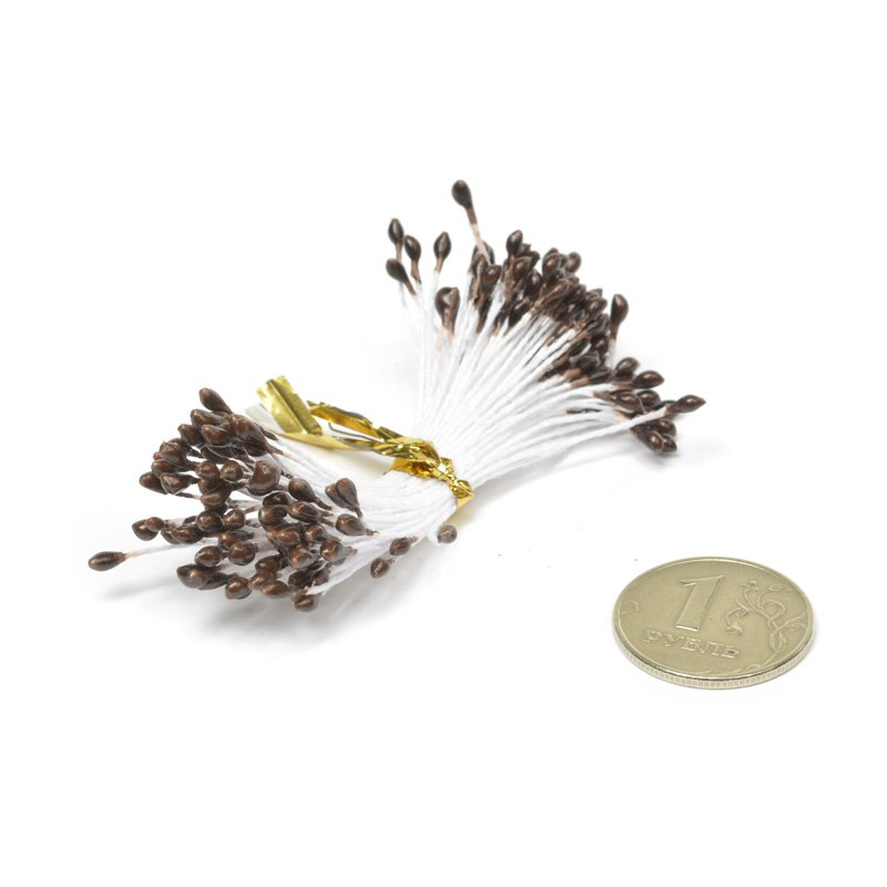 Тычинки, цвет коричневый, 80 штук