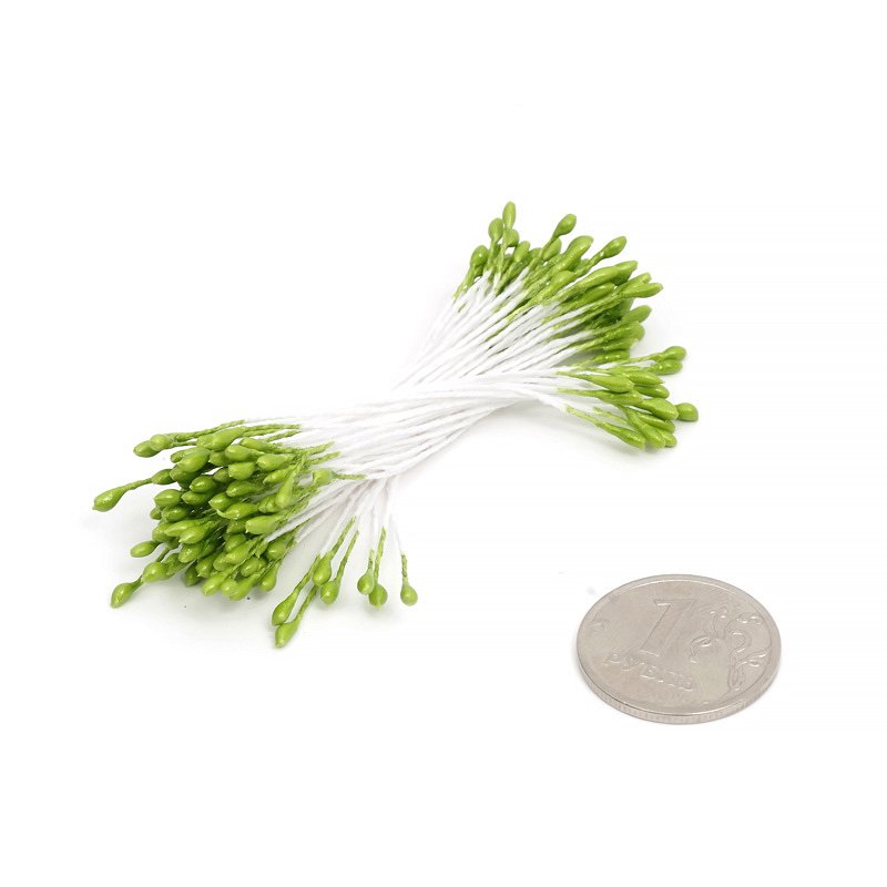 Тычинки, цвет светло-зелёный, 80 штук