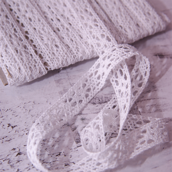 Кружево вязаное 15 мм , цвет белый (086634)