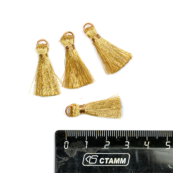 Кисточка 25 мм из ниточек , золотой (696)