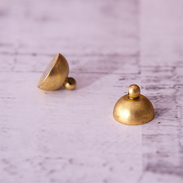 Магнит-подвеска 10 мм, цвет матовое золото (2 шт)
