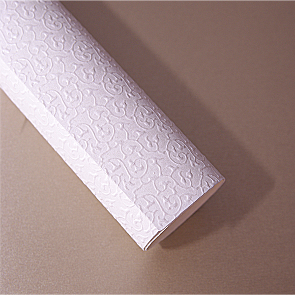 УЦЕНКА! Переплётный материал на бумажной основе "Завитки", цвет белый